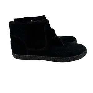 UGG Kennadi Black Suede Boots Women’s 6.5 Tassel Detail Comfortcore Booties